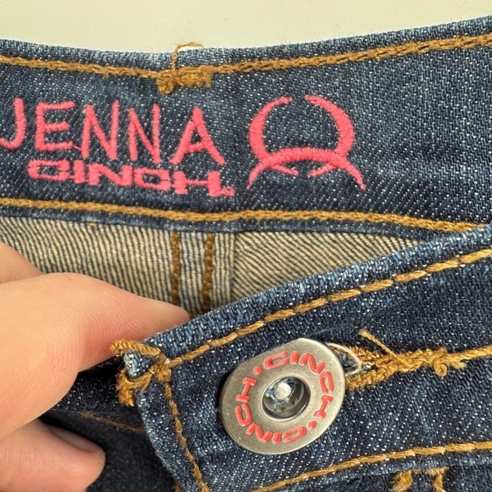 Cinch Jeans Womens Sz 30/9 R (32x32) Blue Jenna Slim Straight Leg Western Denim - Picture 6 of 13